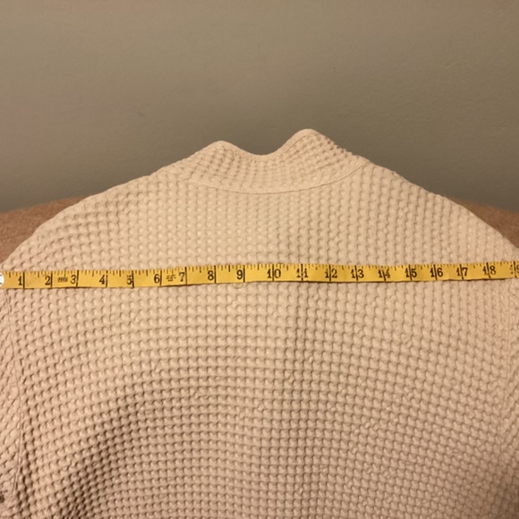 100% cotton waffle fabric jacket blazer large toggle buttons - pockets oatmeal - Picture 10 of 11